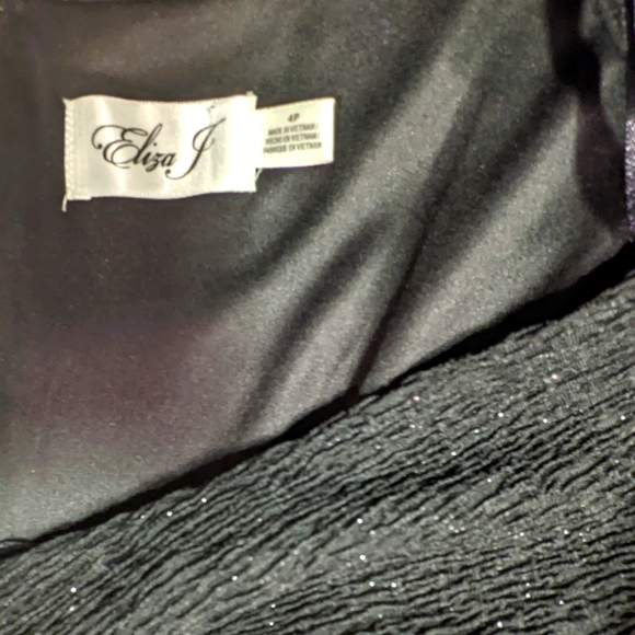 Eliza J Sparkly Black Cocktail Dress, Size 4P - Picture 4 of 5
